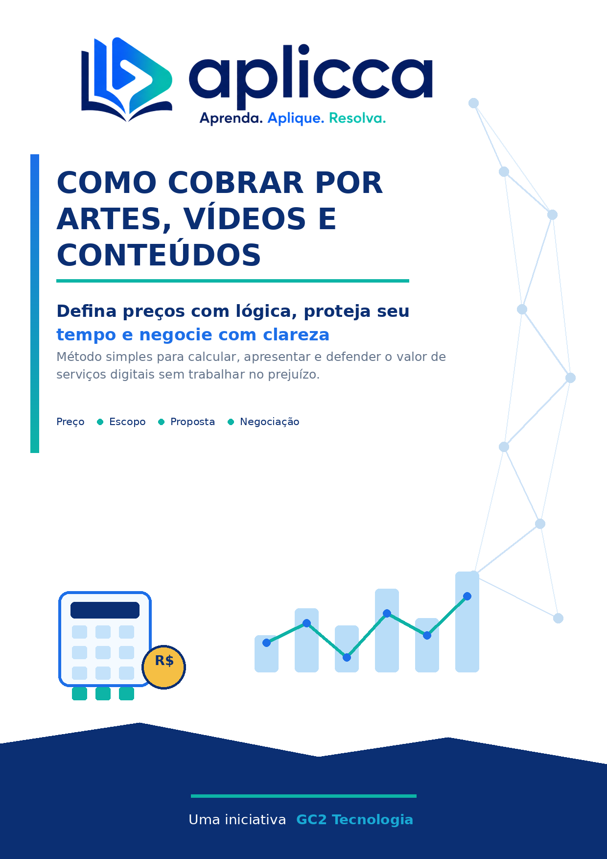 Capa do guia Como Cobrar por Artes, Vídeos e Conteúdos