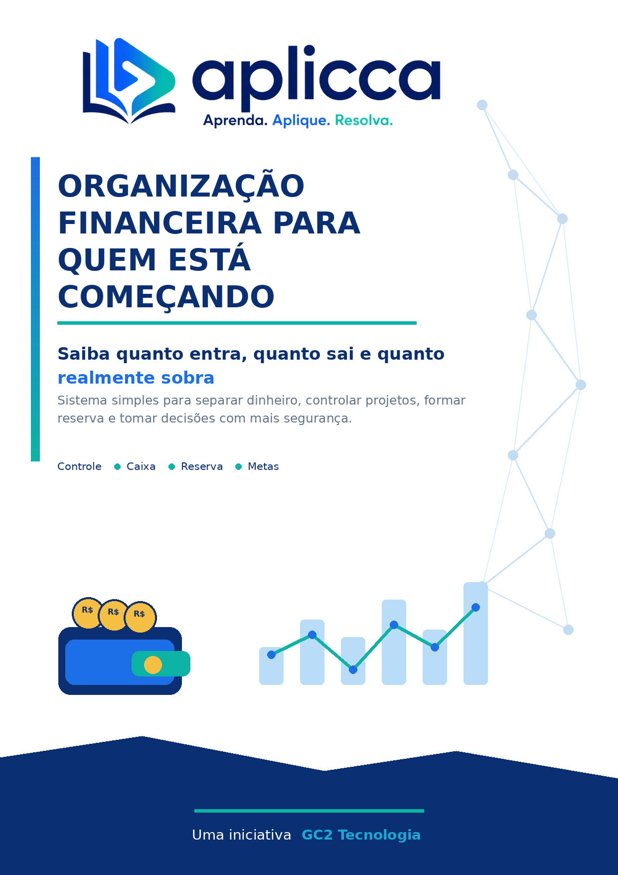 Capa do guia Organização Financeira para Quem Está Começando