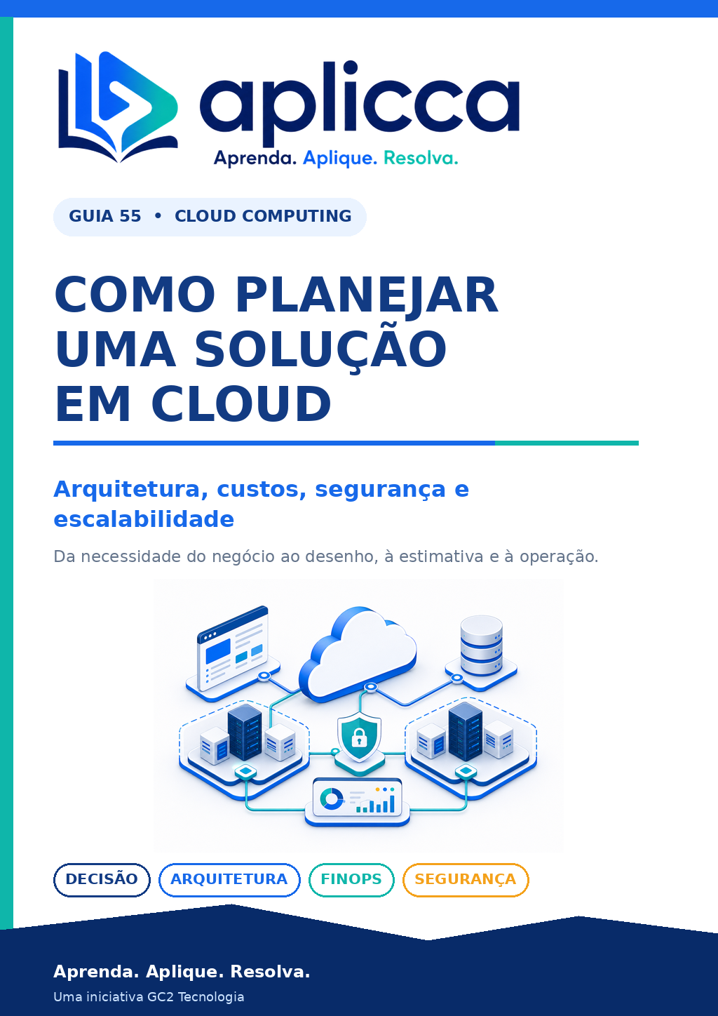 Capa do guia Como Planejar uma Solução em Cloud
